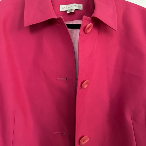 EUC Hot Pink Trench Coat - Picture 3 of 6